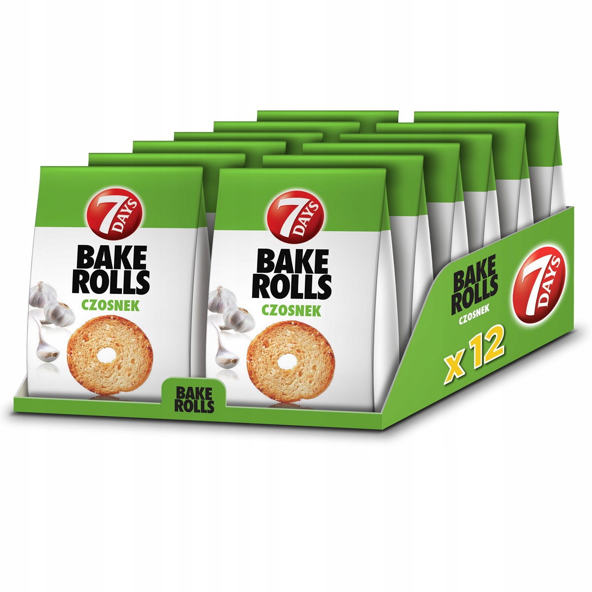 7 Days Bake Rolls s příchutí česneku, křupky 150 g 12 Ks