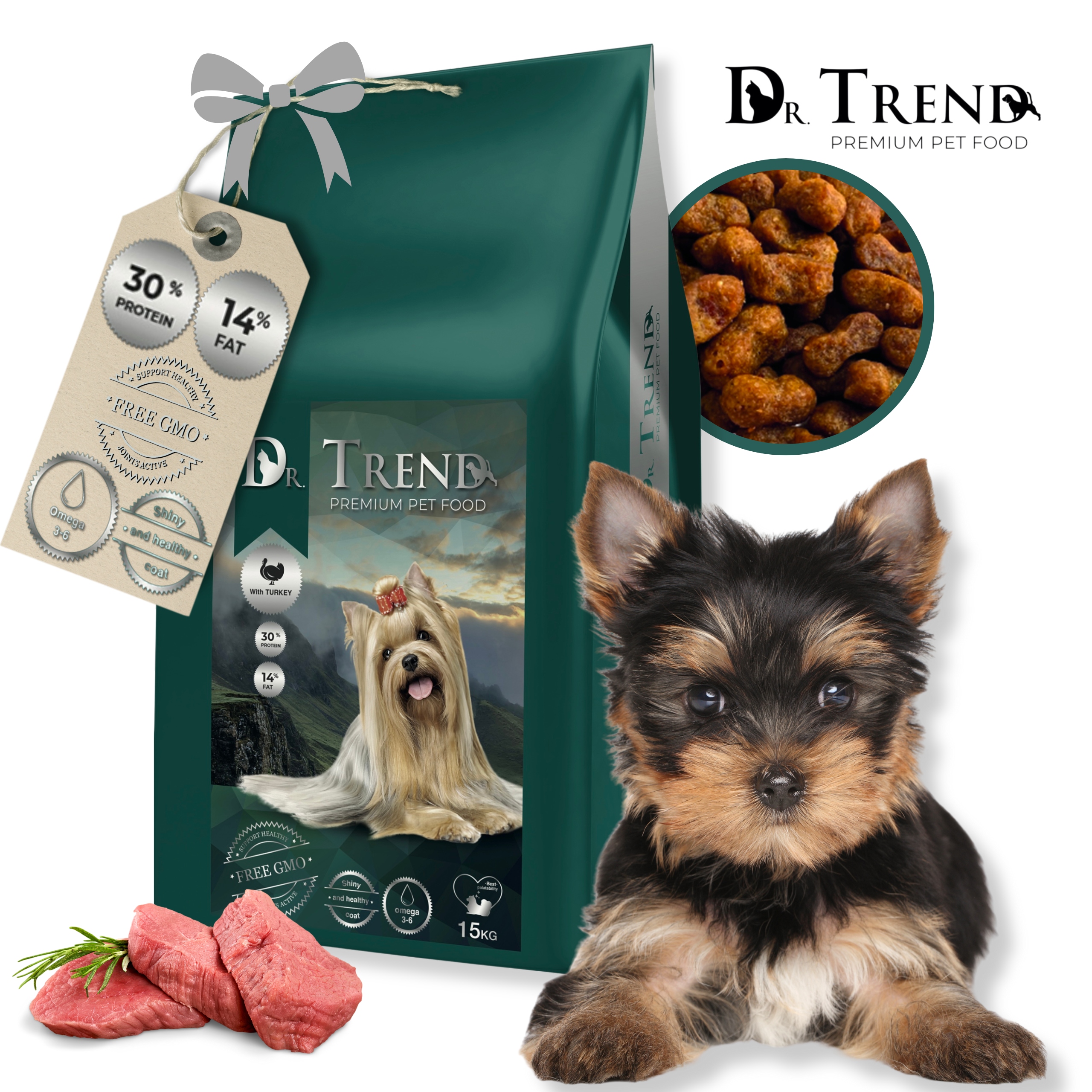 Levně Dr.trend Premium suché krmivo pro štěňata 15 kg