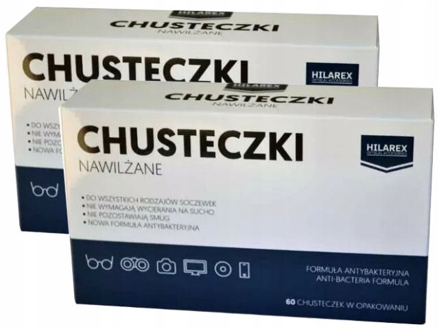 

2 x Chusteczki Do Okularów Hilarex Anti-bact 60SZT