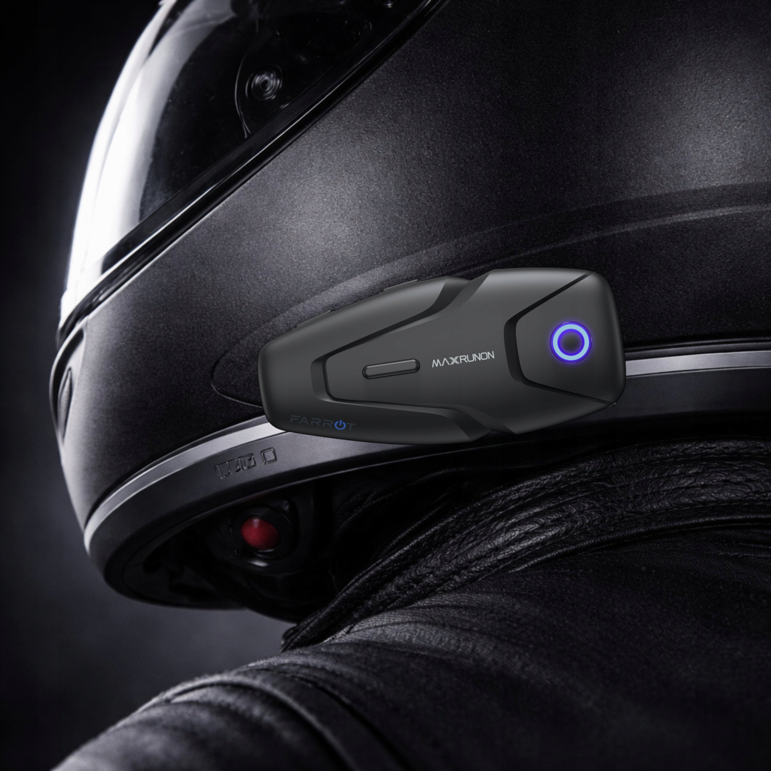 Interkom motocyklowy Bluetooth 5.3 ANC 100km/h 500m do 2 osób IPX5 do kasku