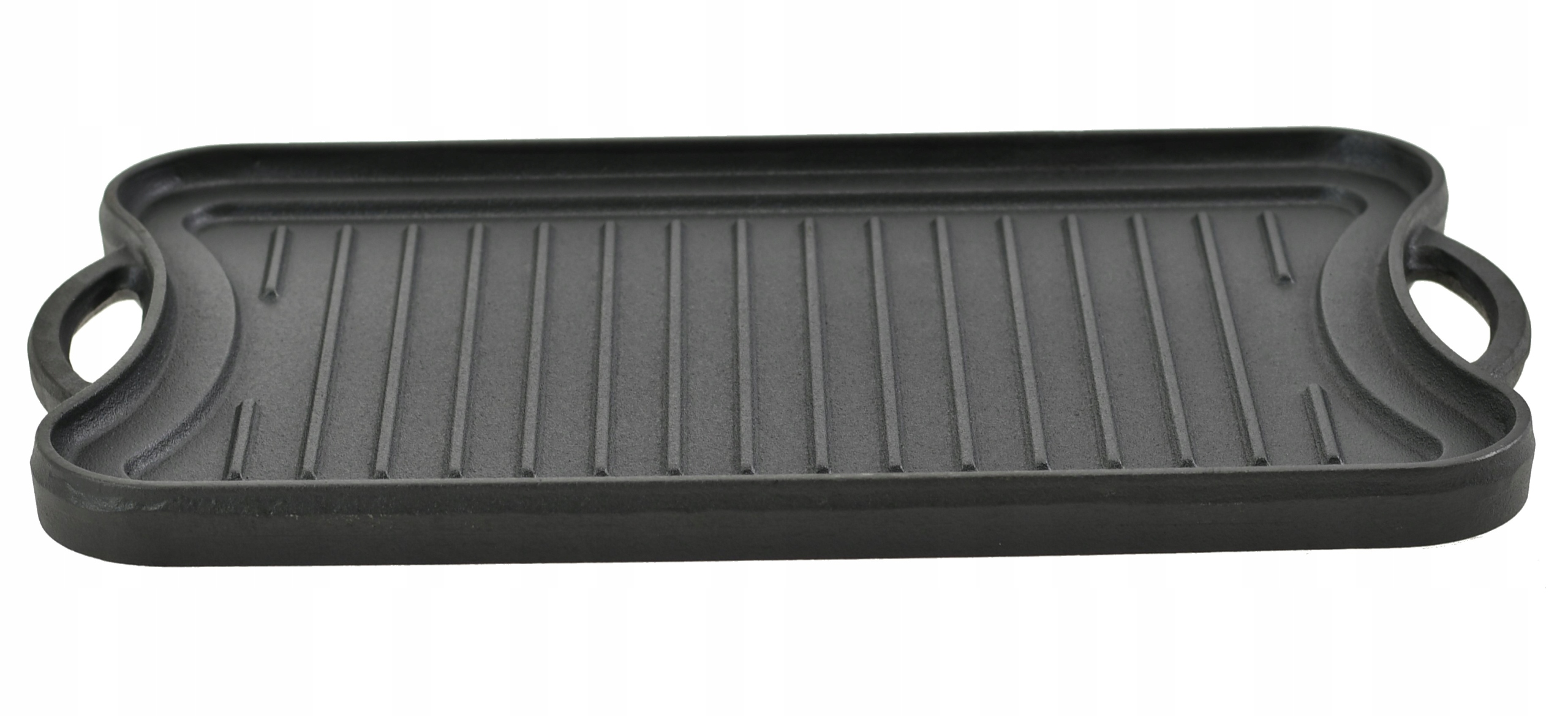 Płyta ŻELIWNA Dwustronna RUSZT na grill ognisko Patelnia Grillowa 42x26 cm Szerokość produktu 26 cm