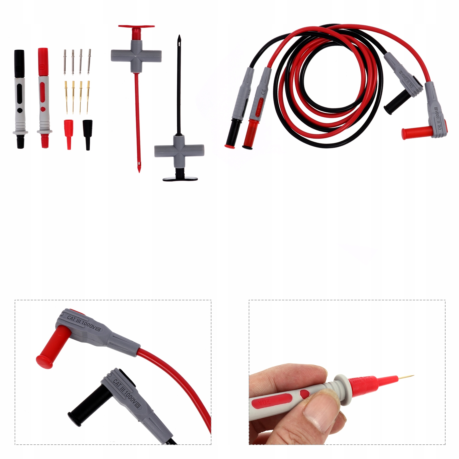 Multimetr, długopis, elektryczny przewód pomiarowy, multimetr Marka inna