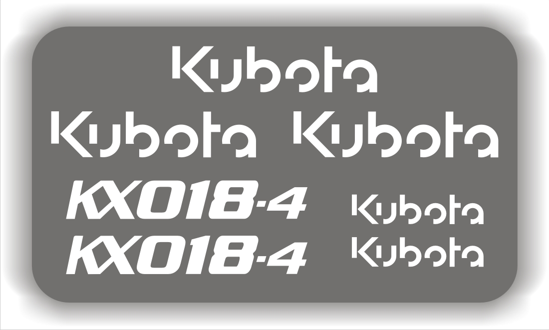 NAKLEJKI naklejka do koparka KUBOTA KX018-4
