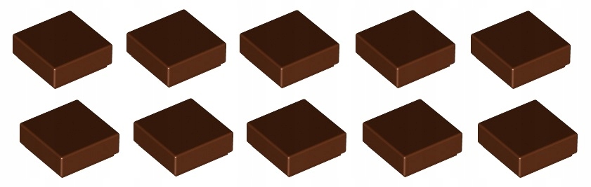 

Lego płytka gładka 1x1 brązowa 10 szt. 3070 Nowa