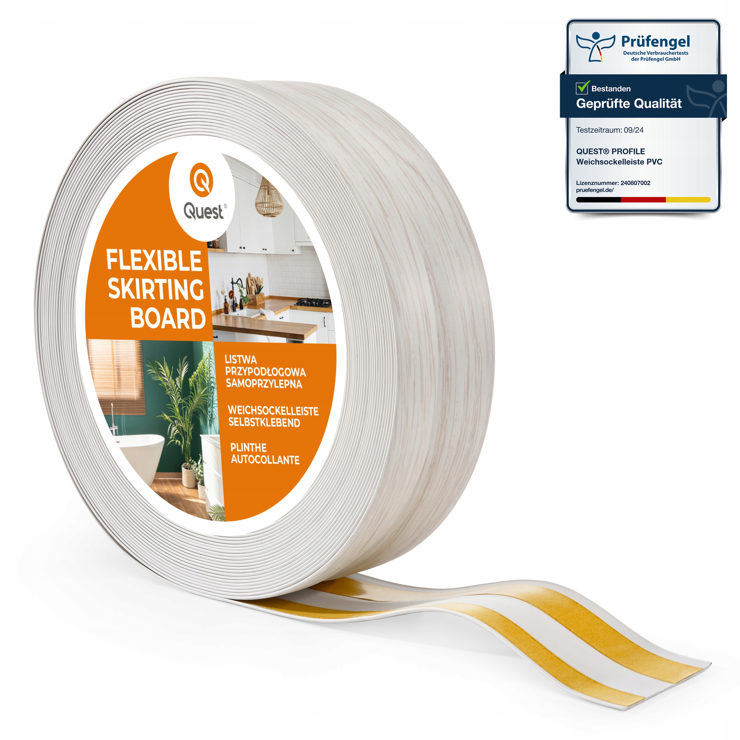 Podlahová lišta samolepicí Pvc 32/23 Bříza 15 m