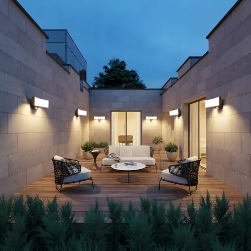 VIIIVA Lampa Zewnętrzna LED z Czujnikiem Ruchu IP65 Ciepła 3000K Czarna — miniatura 6