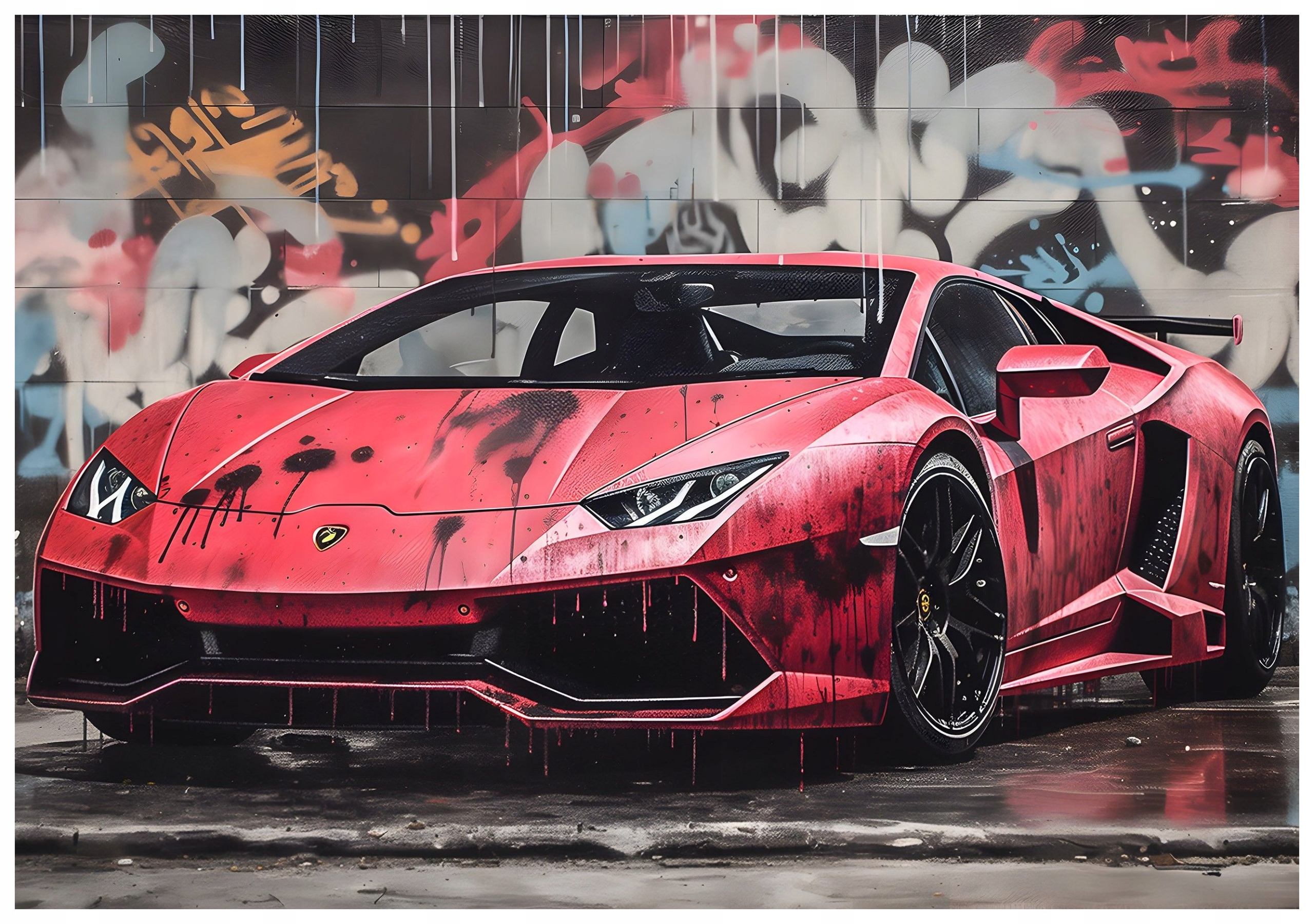 Fototapeta vliesová Lamborghini Aventador Graffiti Dynamika 400x280 lepidlo