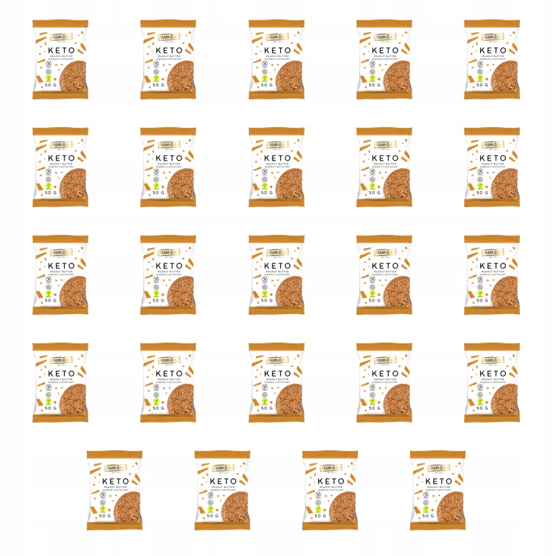Frank & Oli Keto měkké sušenky peanut butter 50 g X24