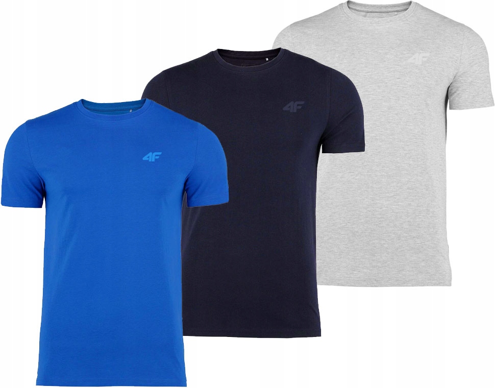 

4F Zestaw Koszulka Męska T-shirt 3 Sztuki r.M
