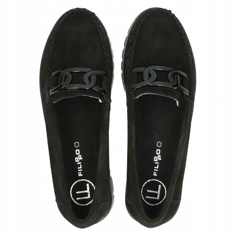 półbuty skórzane na platformie mokasyny FILIPPO Płeć kobieta