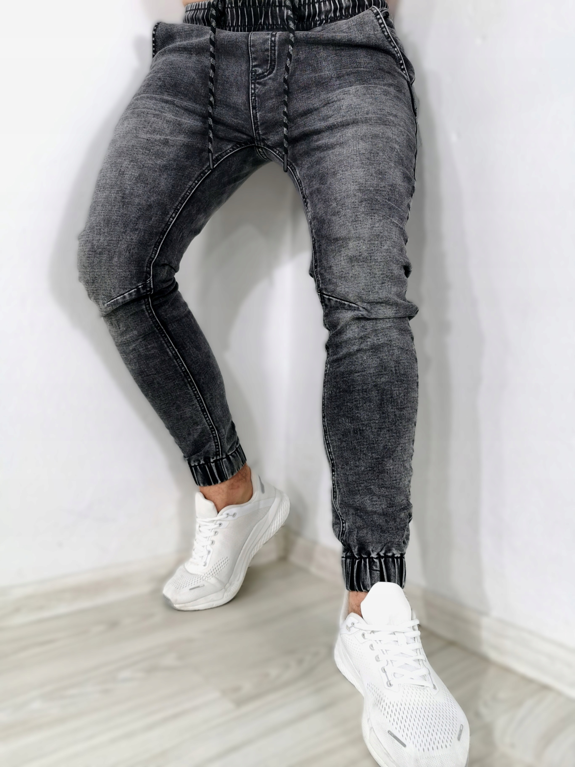 Pánské jogger kalhoty šedé s lehkým otíráním Its ErnestoMen 30