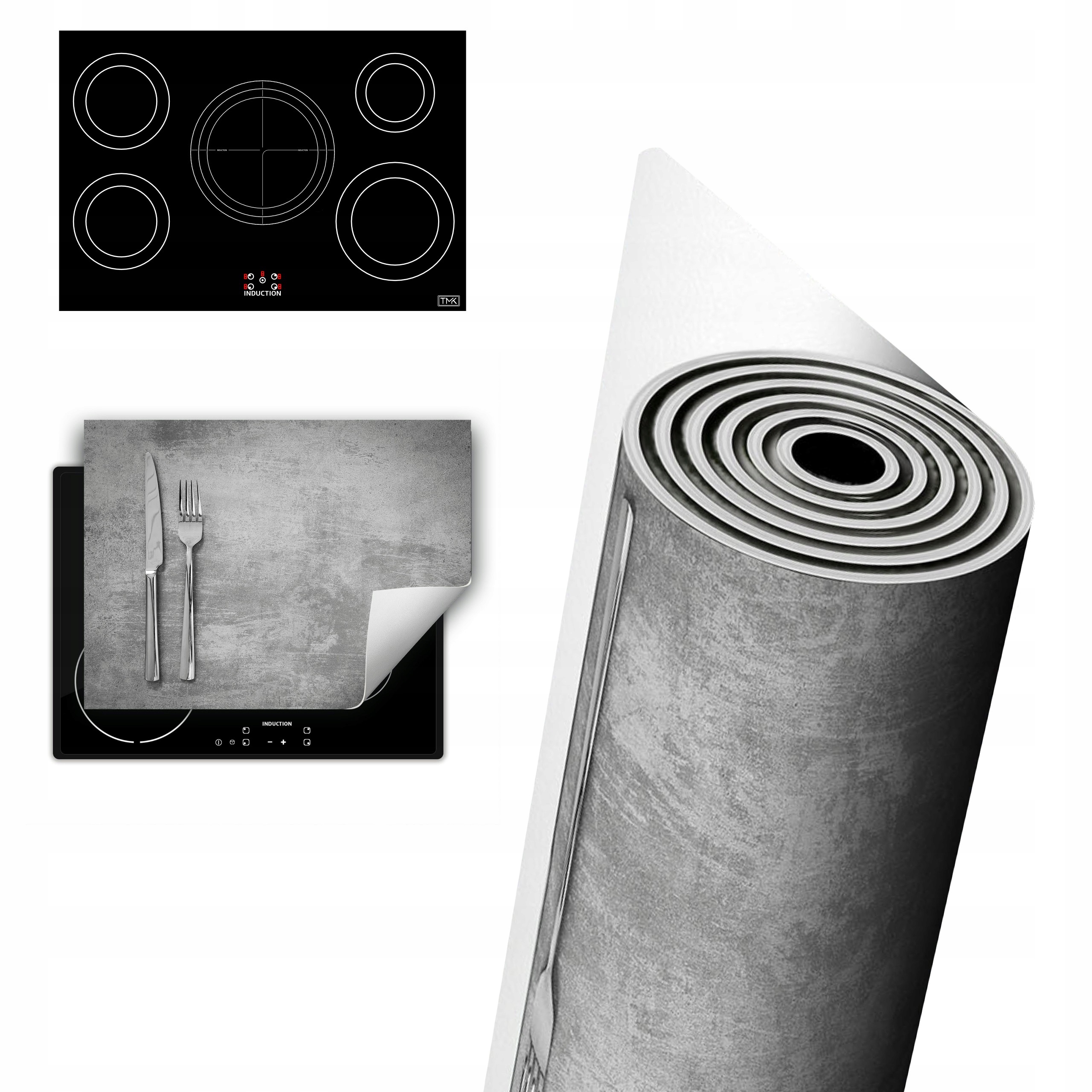 Vinylová Ochranná Deska Na Indukci 80x52 šedá Břidlice