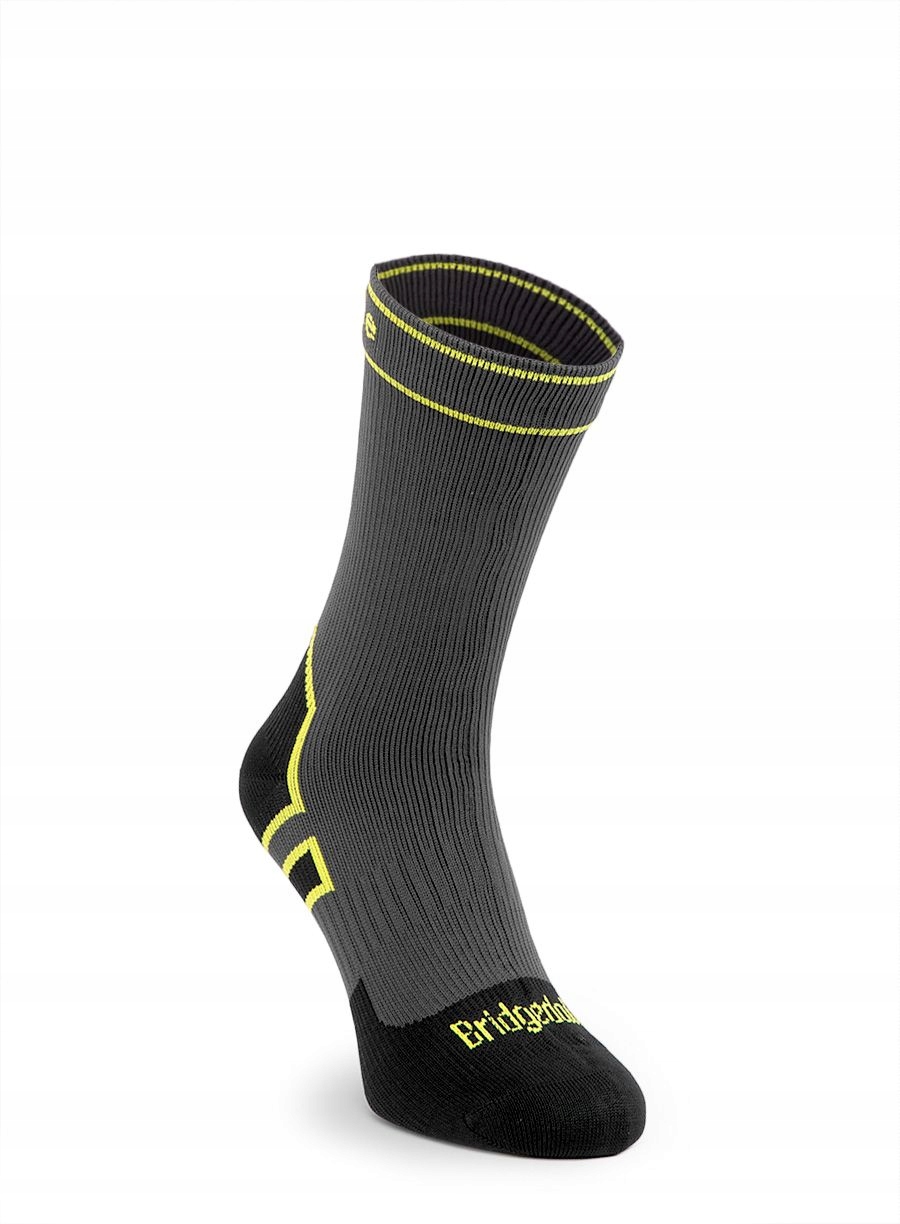 Ponožky voděodolné Bridgedale StormSock Lt Boot šedá/lime 44-47