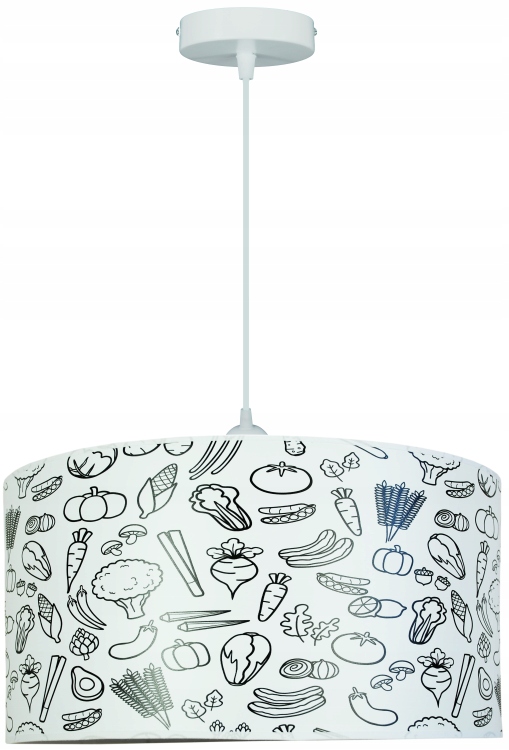 Moderní lampa, stínítko s potiskem kuchyně, káva, led