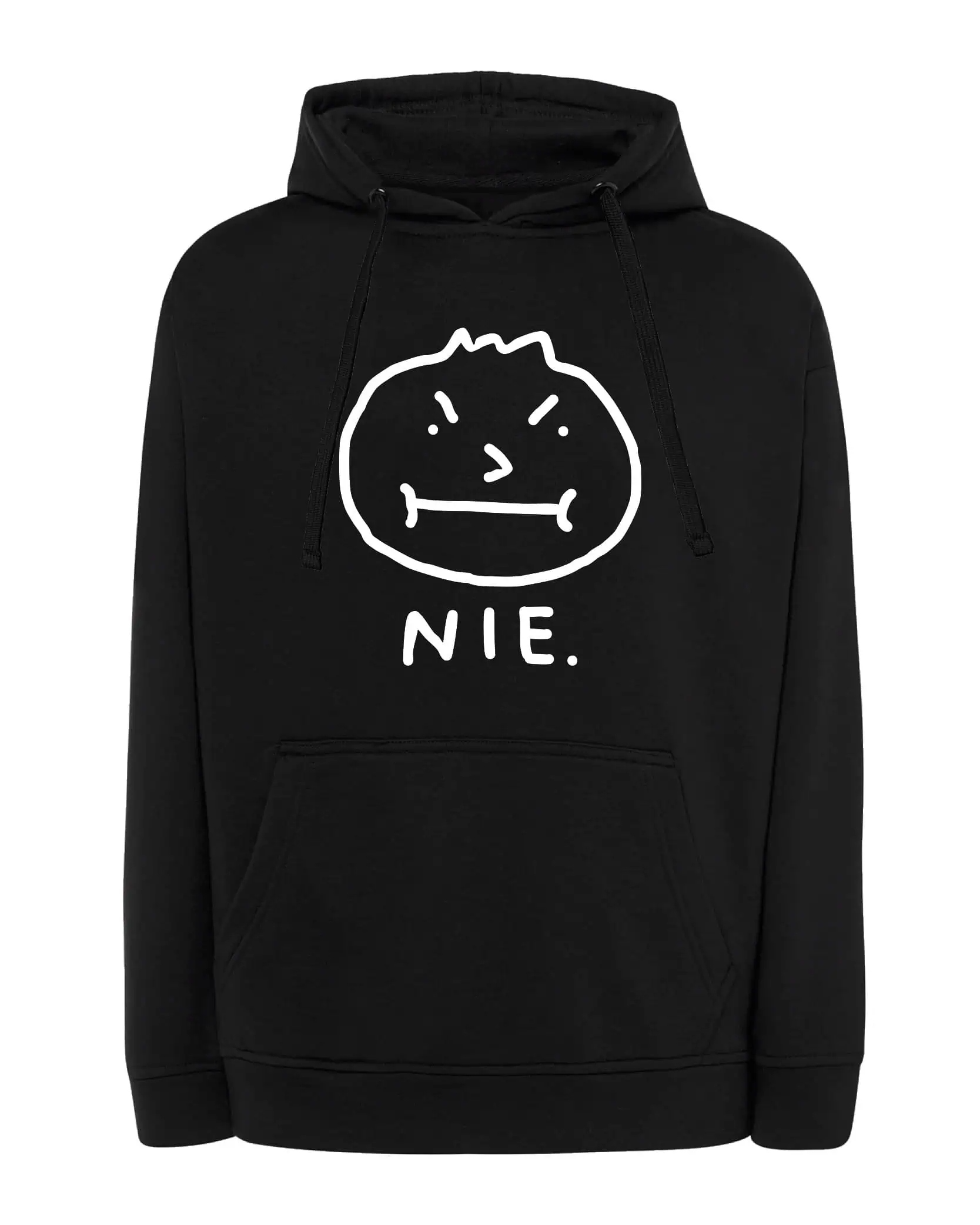 Mikina s kapucí Vtipná rebelka Nerwus Nie Černá M