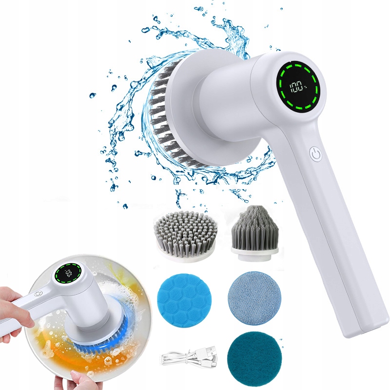 Levně Elektrický Čisticí Kartáč Scrubber Multifunkční Bezdrátový 6V1