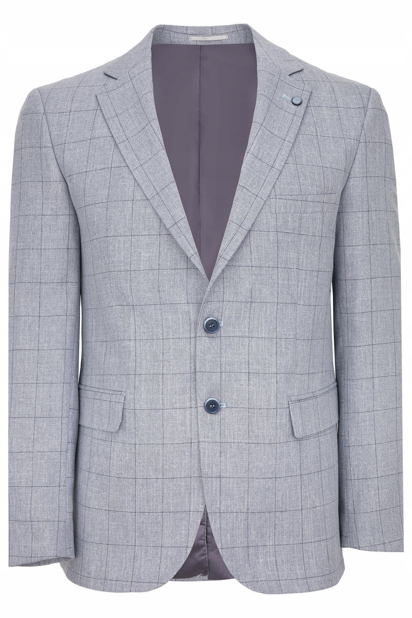 Sako Pánské Elegantní Modré Kostkované Návštěvní Klasické: 58