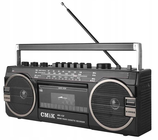 Radio Odtwarzacz Kasetowy Retro Jamnik Bezprzewodowy Bluetooth Sd Aux Fm Am