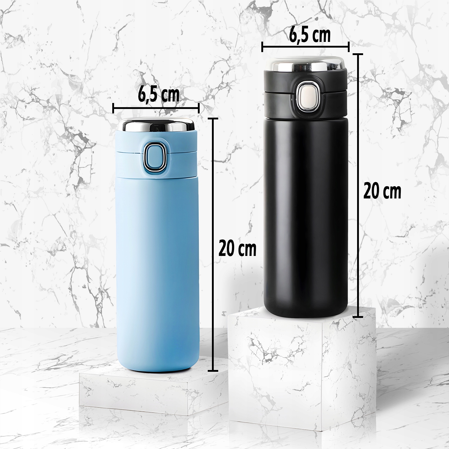 KUBEK TERMICZNY DUŻY TERMOS Z USTNIKIEM 420ML LCD SMART Pojemność 420 ml