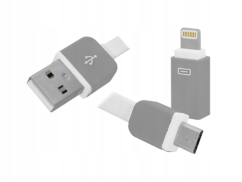

Kabel Usb Iphone microUSB 3w1 Adapter Przejściówka