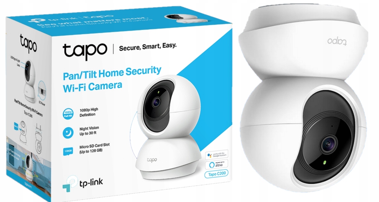 Kamera obrotowa 360° Tp-link Tapo C210 WiFi tryb nocny detekcja ruchu Alarm