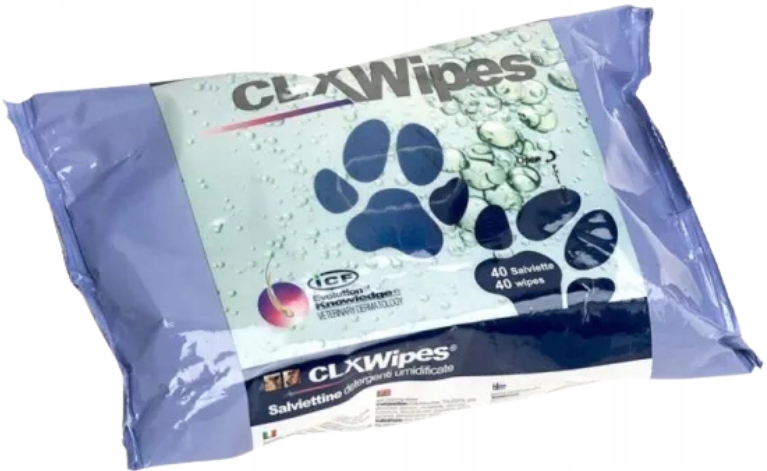 Levně CLXWipes Vlhčené ubrousky pro zvířata s chlorhexidinem Geulincx 40 ks