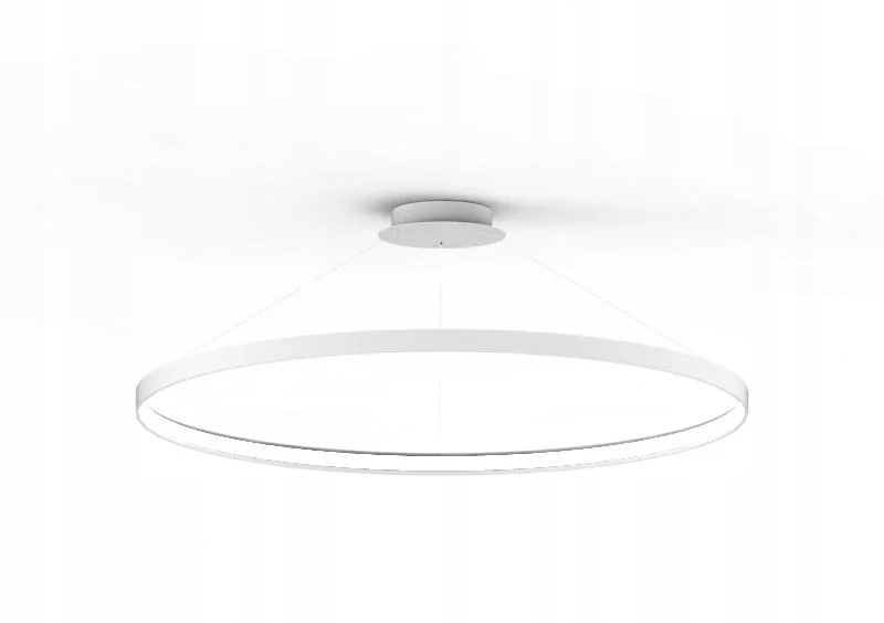 Led lustr moderní bílý prstenec 110 cm, teplé světlo Zuma Line