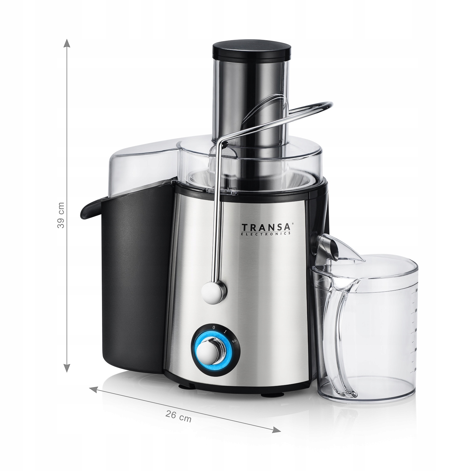 SOKOWIRÓWKA WYSOKOOBROTOWA do owoców i warzyw FreshJuice TRANSA 1400W Liczba poziomów prędkości 2