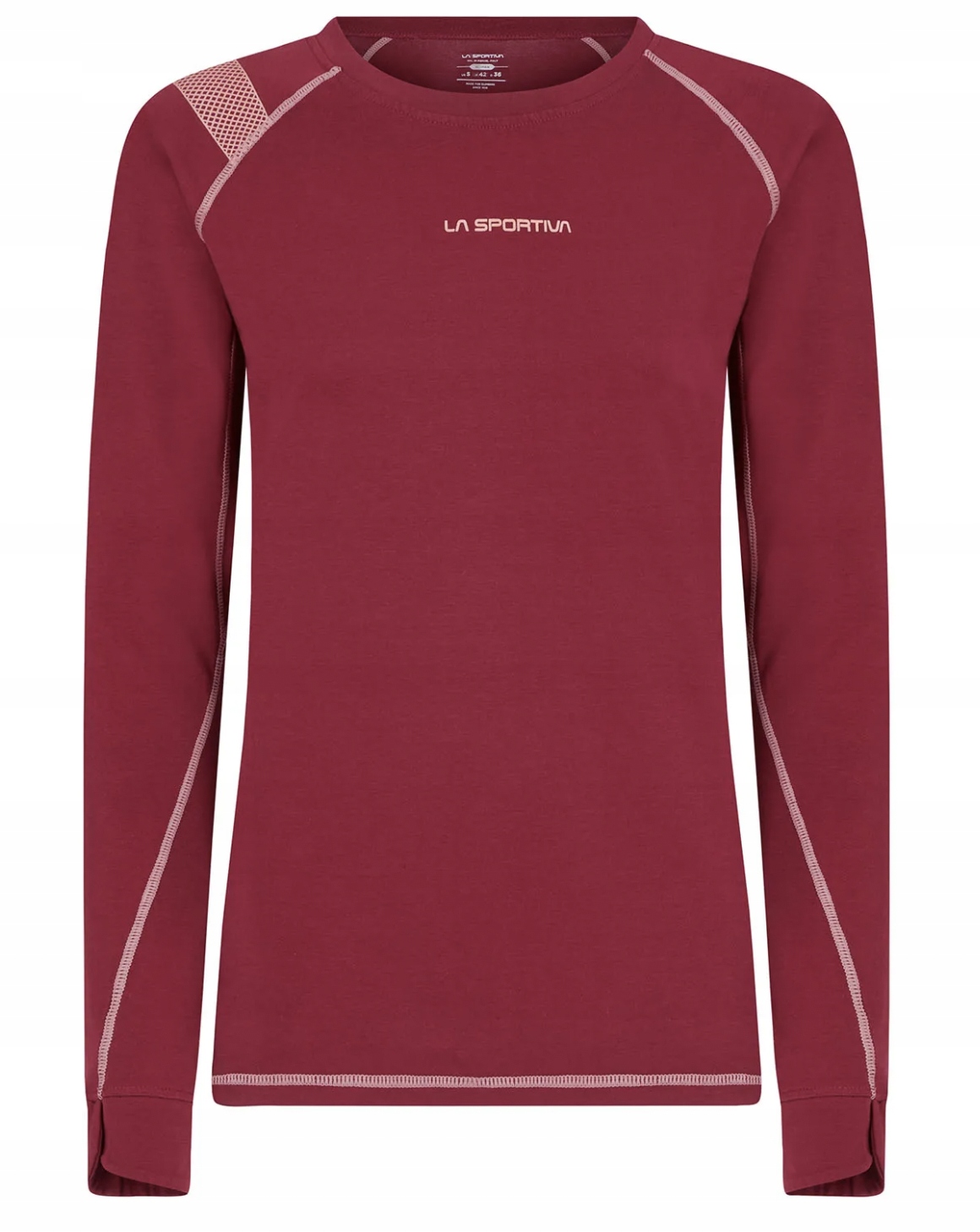 La Sportiva Futura Long Sleeve W, red plum S Dámské funkční triko s dlouhým rukávem, červenofialové, velikost S