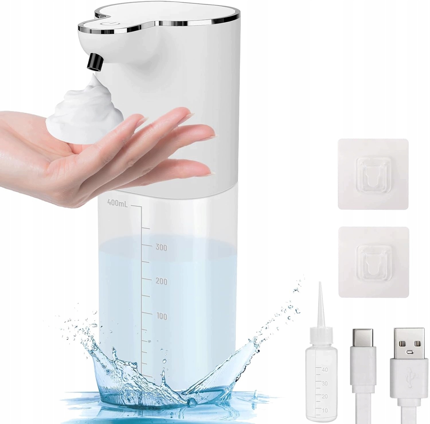 Bezdotykový Dávkovač Na Mýdlo Automatický Nástěnný Pěnový Dávkovač 400 ML