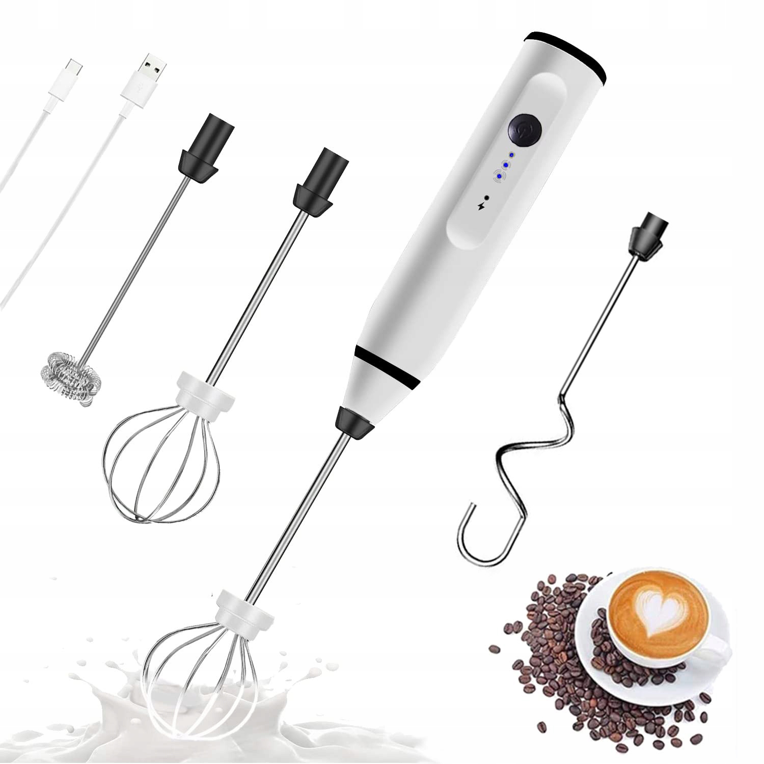 ELEKTRYCZNY SPIENIACZ DO MLEKA UBIJAK KAWY MIKSER CE