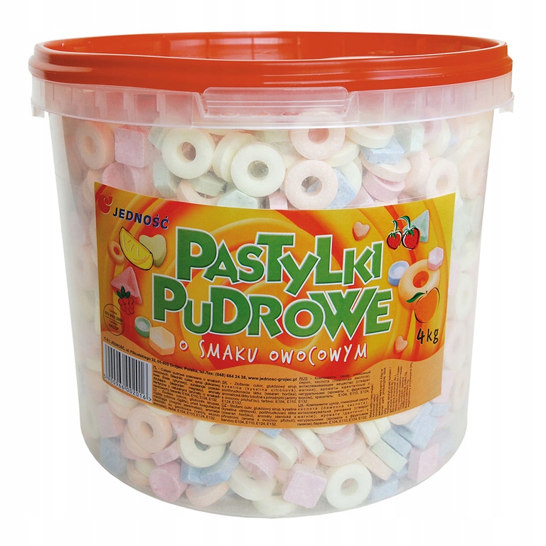 Levně Jedność Bonbóny Pastilky Pudrové Ovocné 4kg