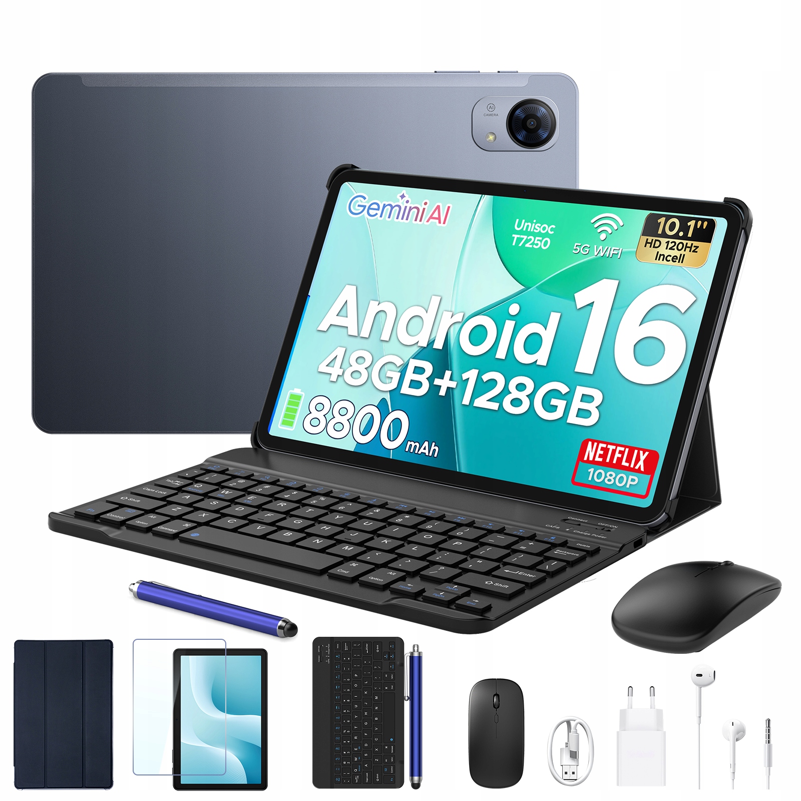 Tablet Pockam P10PRO 10.1 palcov Android16 8/128GB 8800 mAh 120 Hz WiFi Set