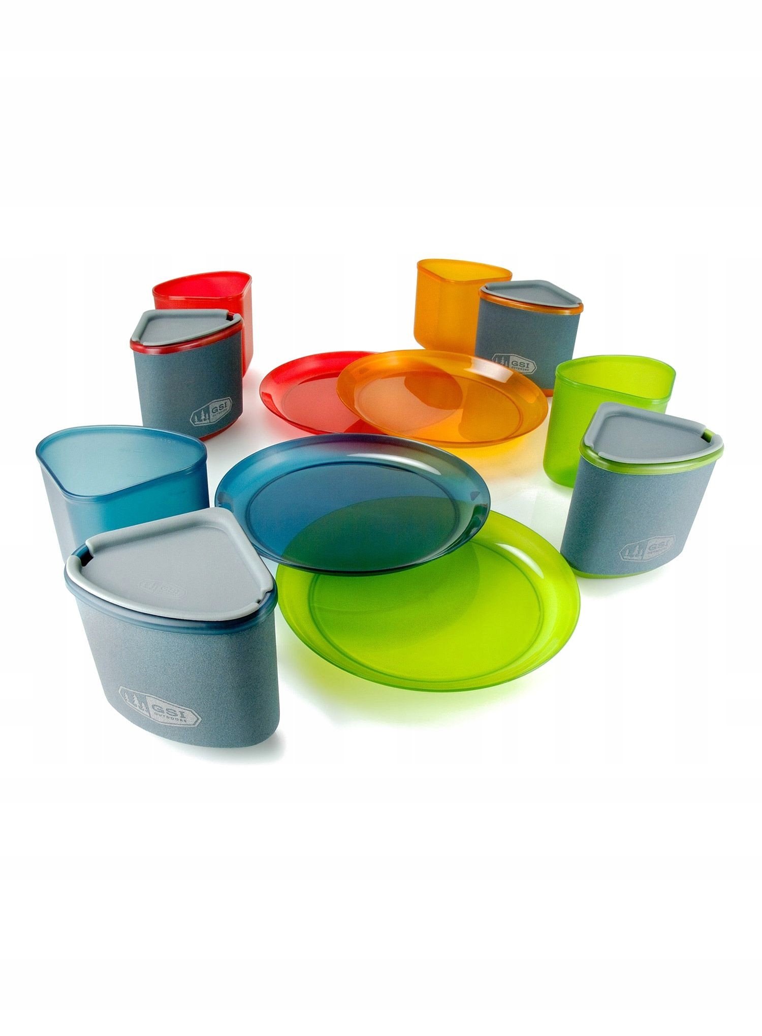 Turistické nádobí Gsi Infinity 4 Person Compact Tableset multicolor