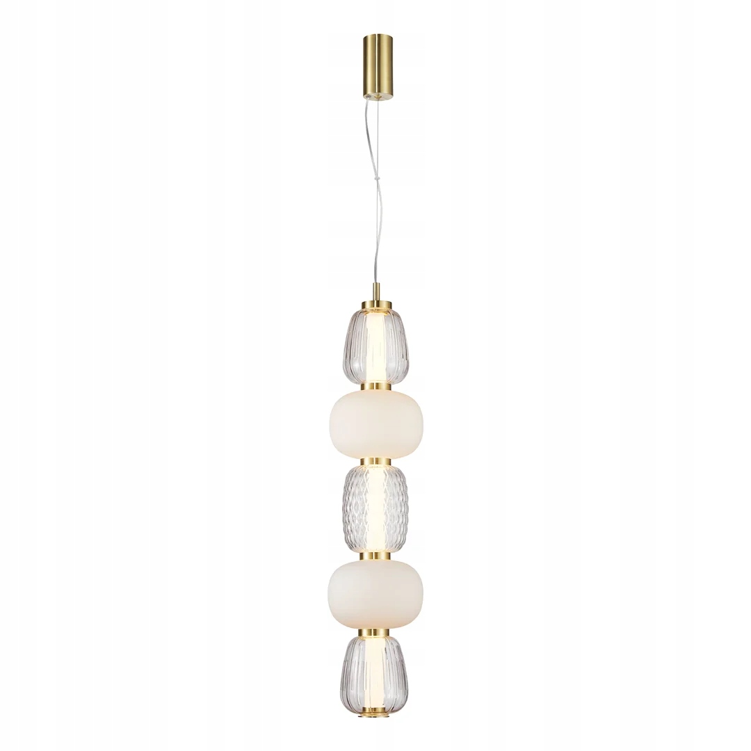 Závesná Led dekoratívna zlatá glamour sklenená lampa do spálne Milagro