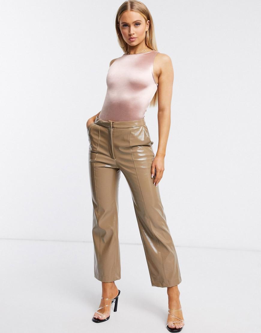 BODY SATYNOWE RÓŻOWE DOPASOWANE