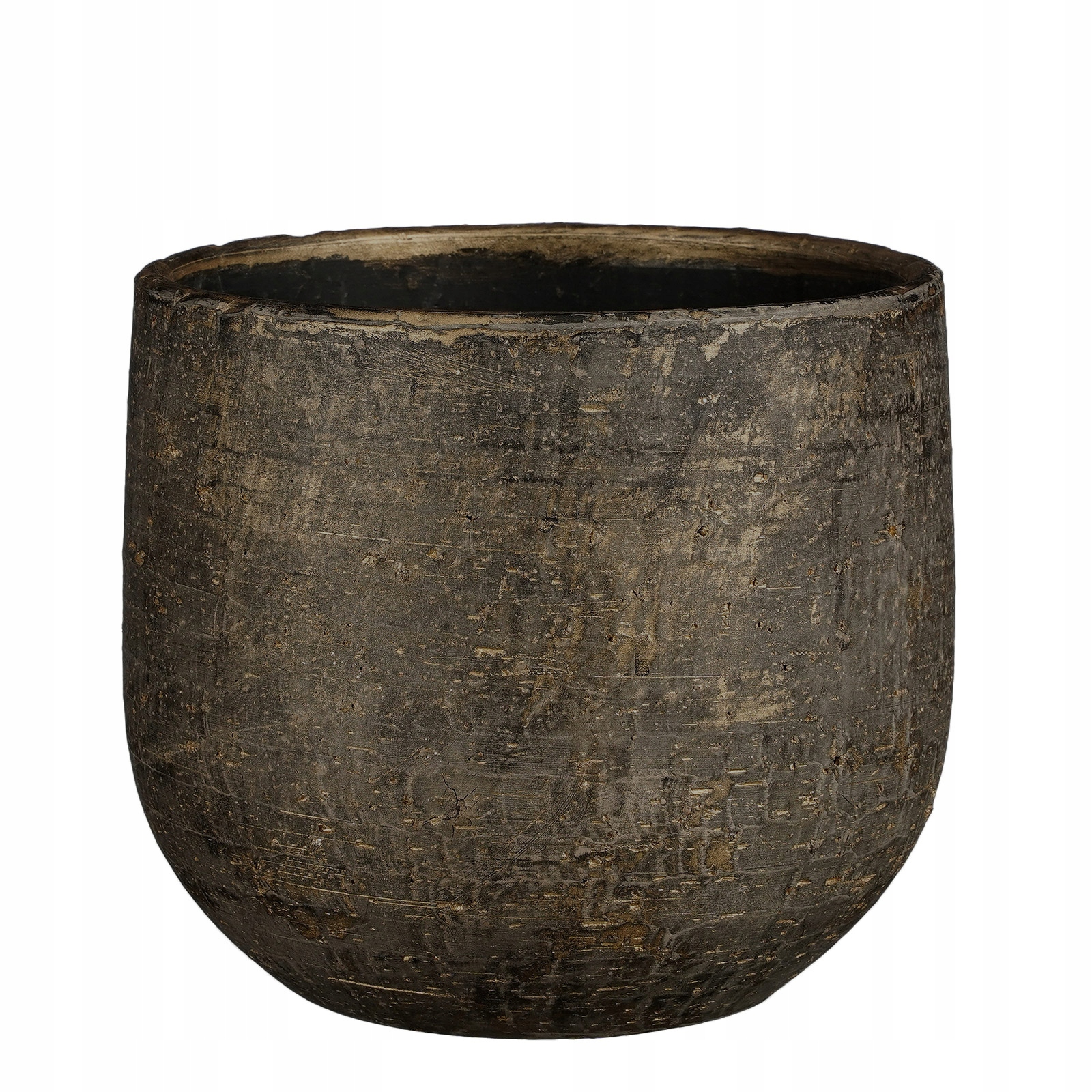 doniczka ciemna złoto brązowa Marcus 21/19 cm solidna osłonka ceramiczna