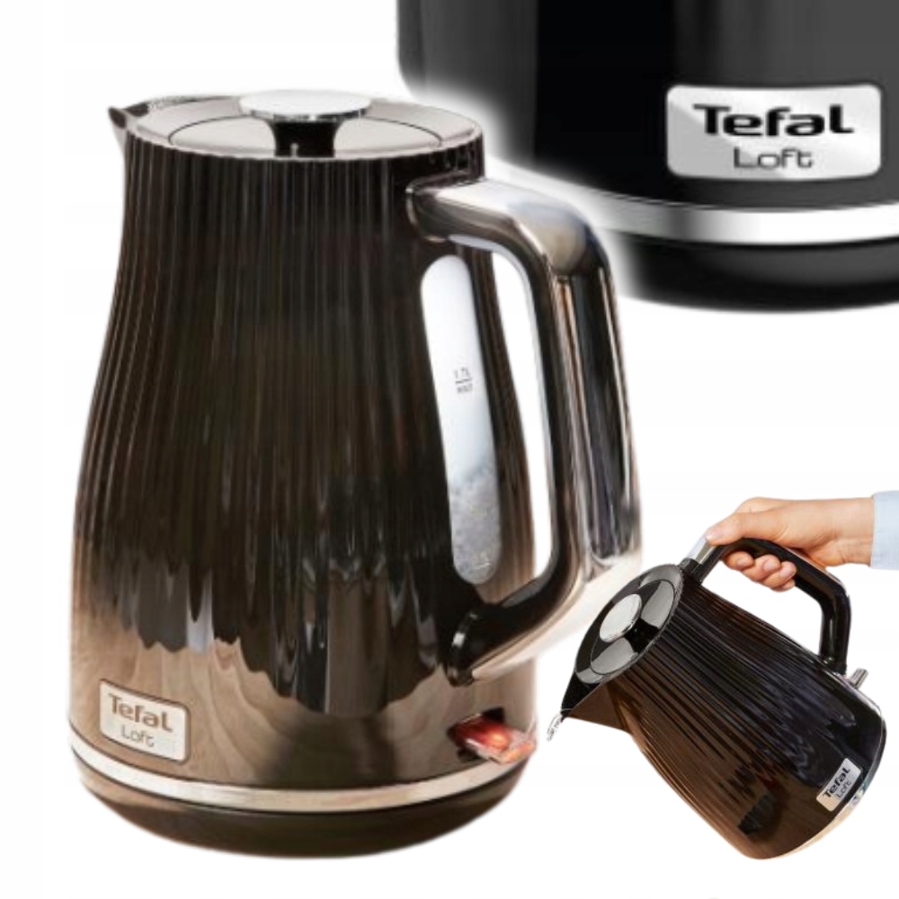 Výjimečná elektrická konvice Černá bezdrátová Tefal Loft