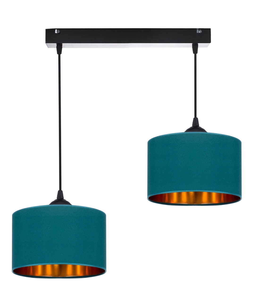 

Lampa Wisząca Sufitowa Żyrandol Turkusowo - Złoty