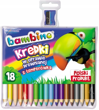 

Kredki Grube 18 szt. W Oprawie Drewnianej Bambino