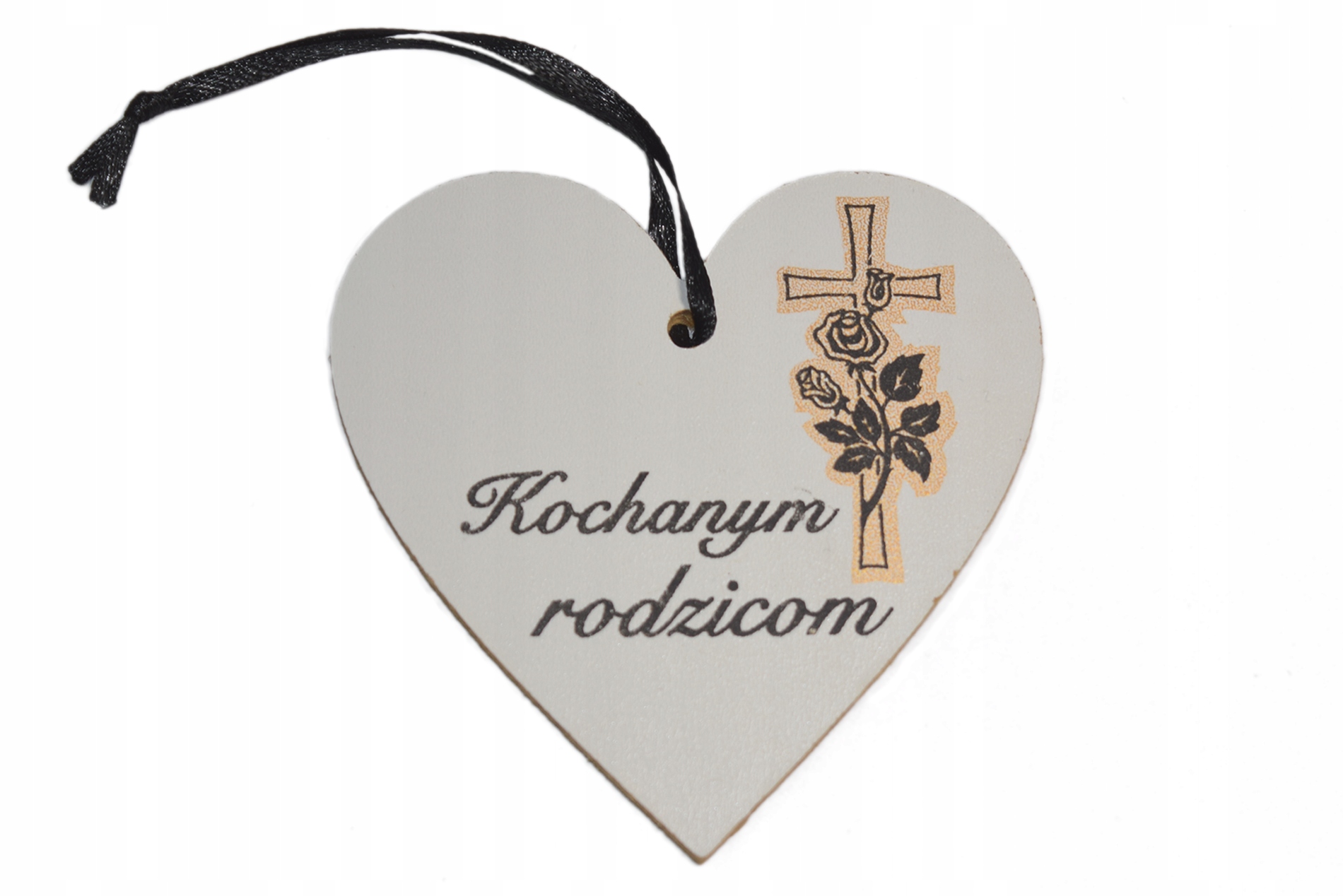 

Serce zawieszka z dedykacja Kochanym Rodzicom