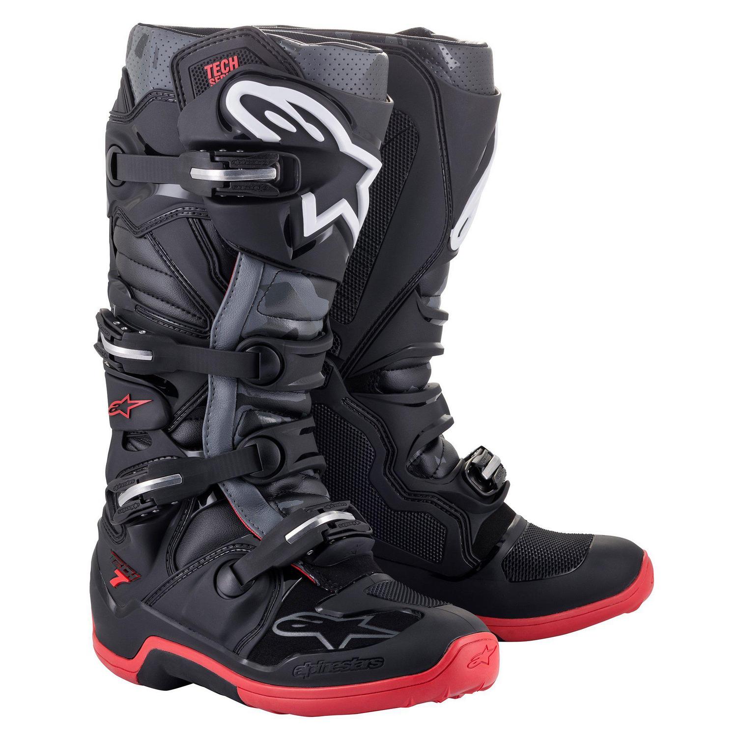 Buty motocyklowe Alpinestars Tech 7 r. 44,5 czarno-czerwone
