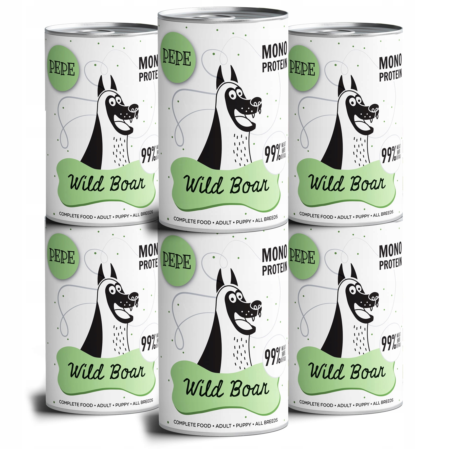 Levně Paka Zvířátka Pepe Mono Protein zvěřina wild boar Svařák Balení 6 Kusů 6 x 400 g