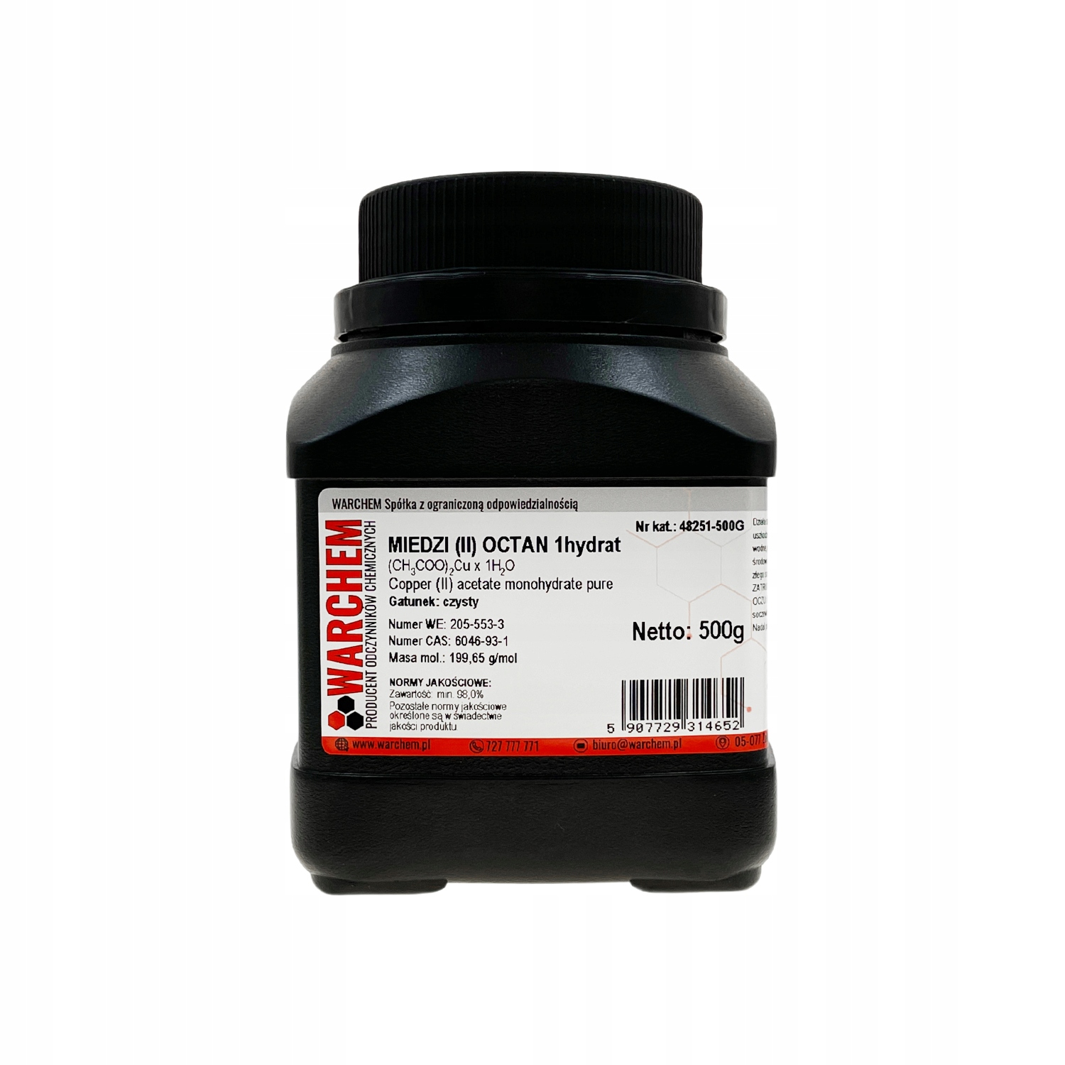 Octan Miedzi (II) 1hydrat czysty 500g