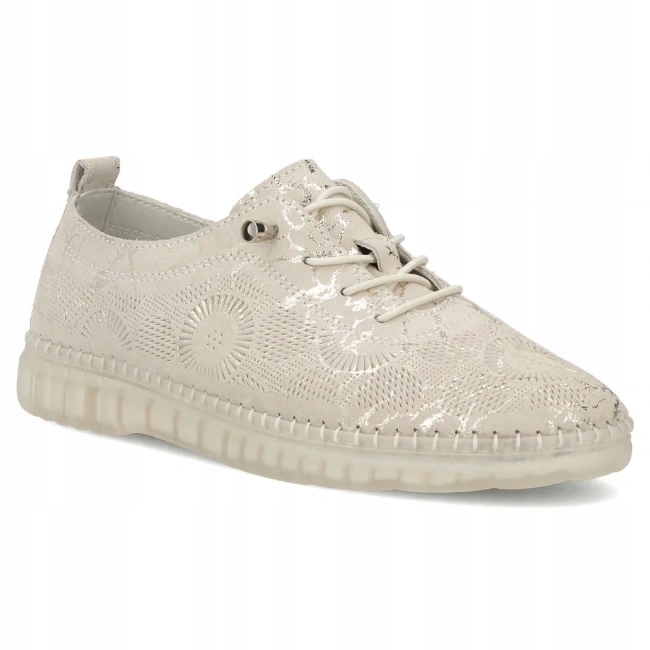 Kožené polobotky na gumičky béžové Filippo DP7810 39