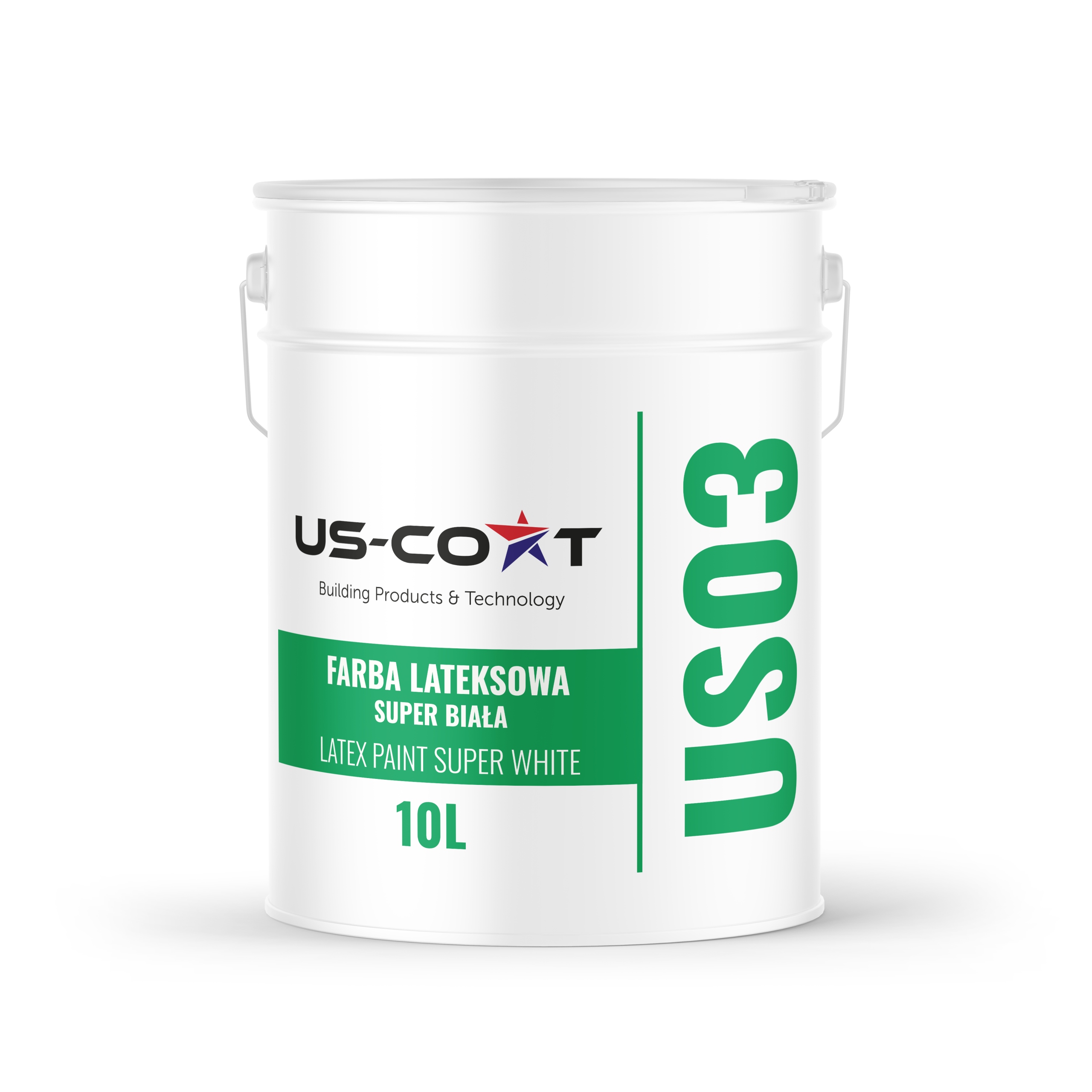 Latexová farba Biela na steny a strop 10L Hlboká matná Snehová Biela
