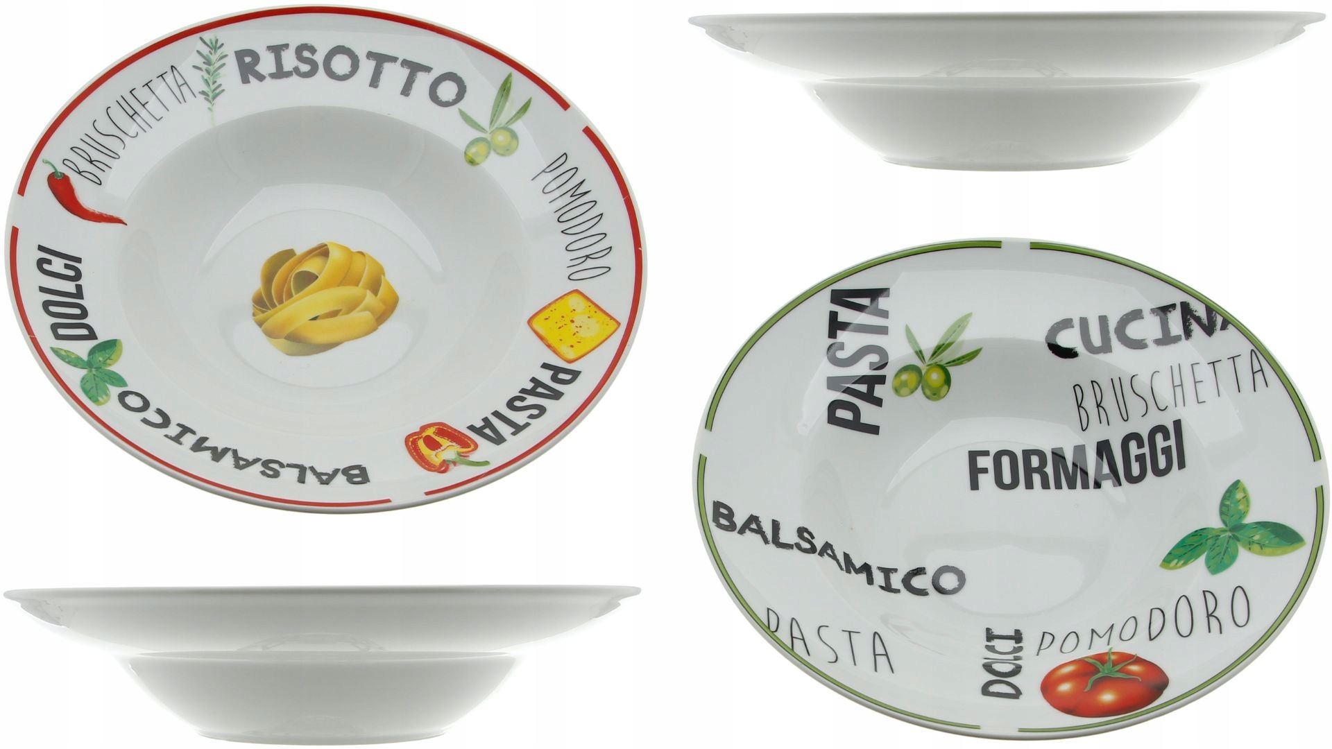 

Talerze Do Makaronu x2 Talerz Głębokie Duże 27.5cm