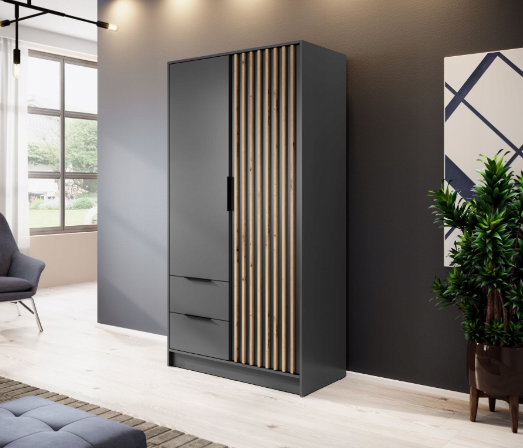 Szafa Lamele 105cm Dąb Artisan NELA PS Głębokość mebla 51.1 cm