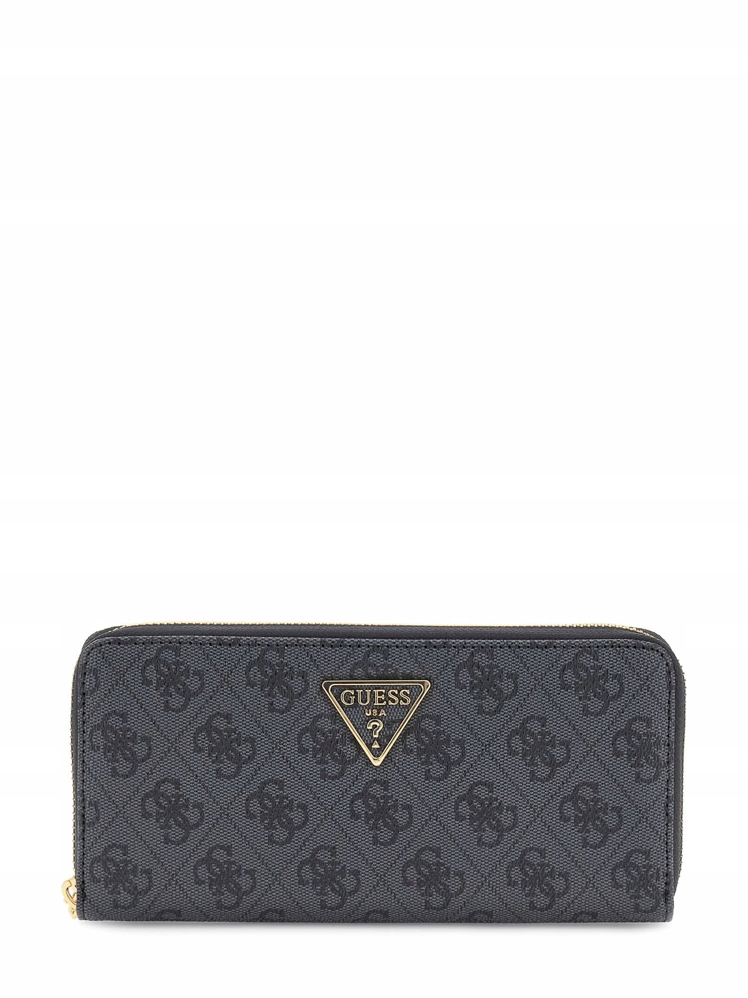 Guess Dámská Peněženka Laurel II Slg Large Zip Černo-šedá