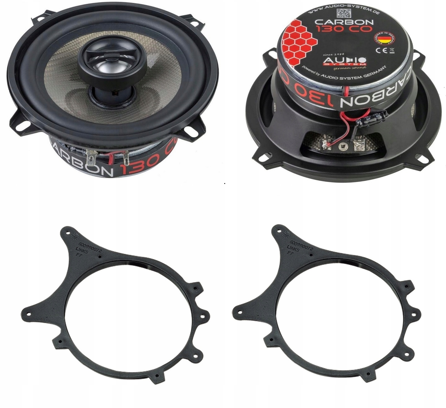 Audio System Carbon 130 Reproduktory distanční prvky Bmw E36 Compact (zadní police)